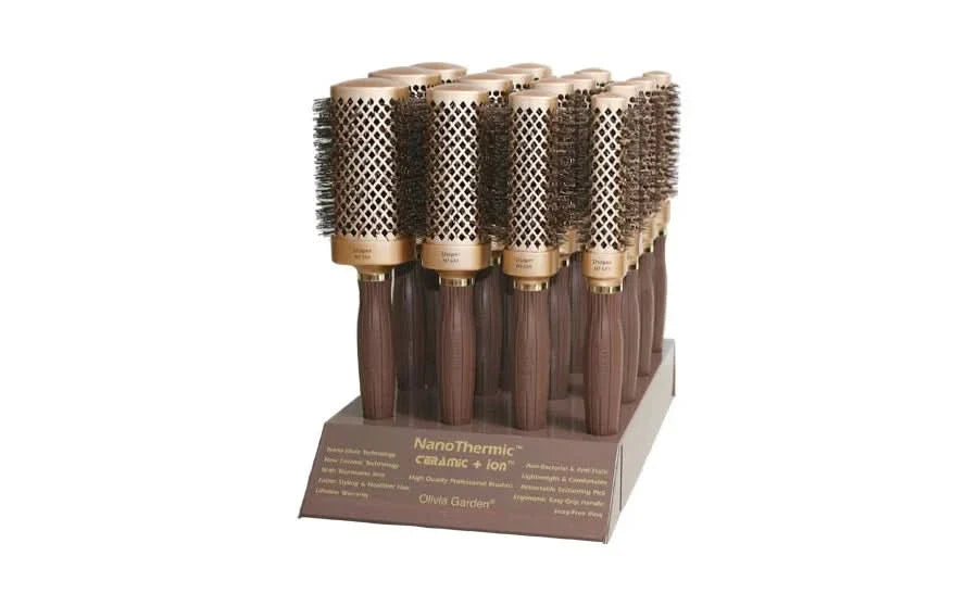 Olivia Garden NanoThermic Ceramic + Ion SQUARE Shaper Hairbrush - NT-S20 (1") The Beauty Box