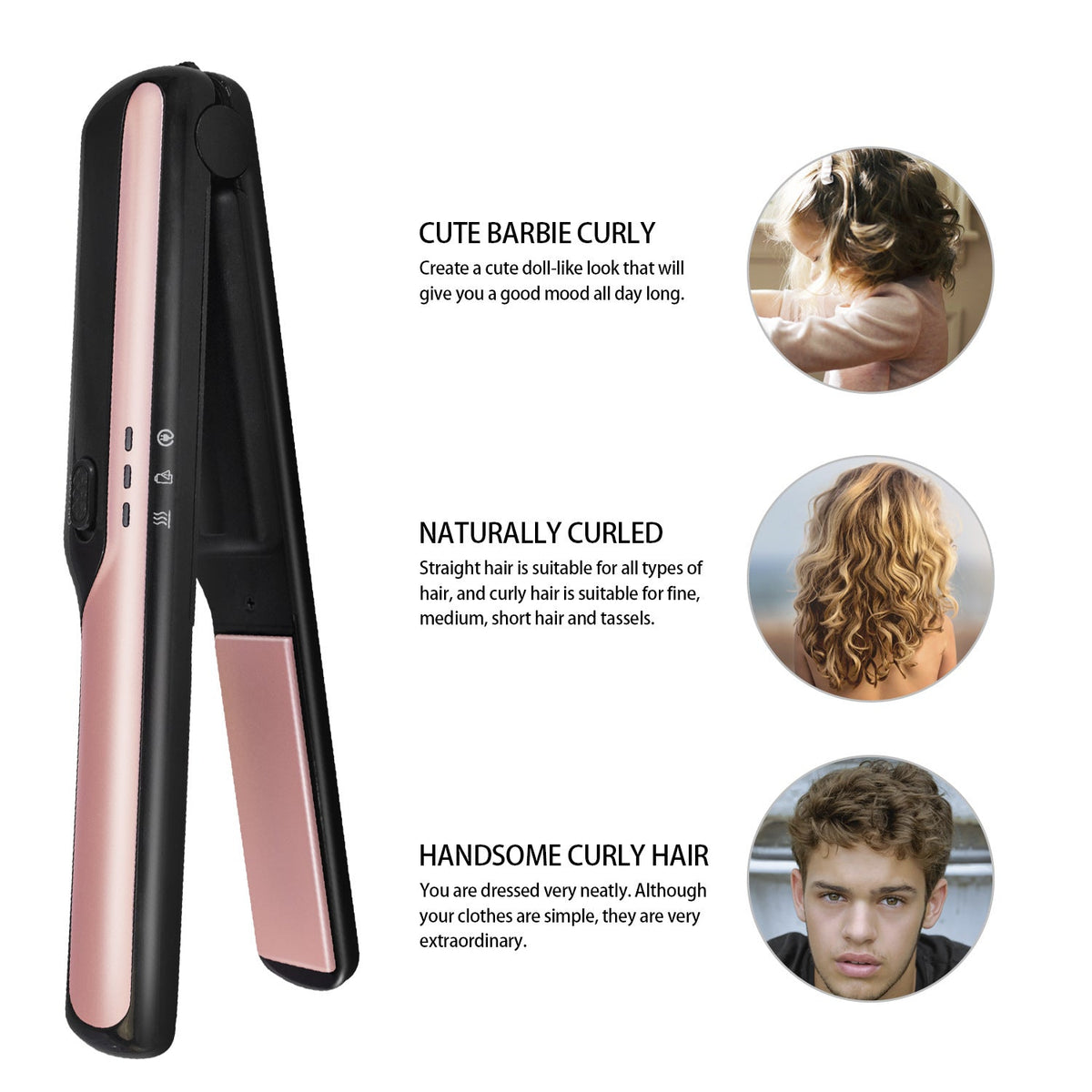 USB wireless charging hair straightener My Store