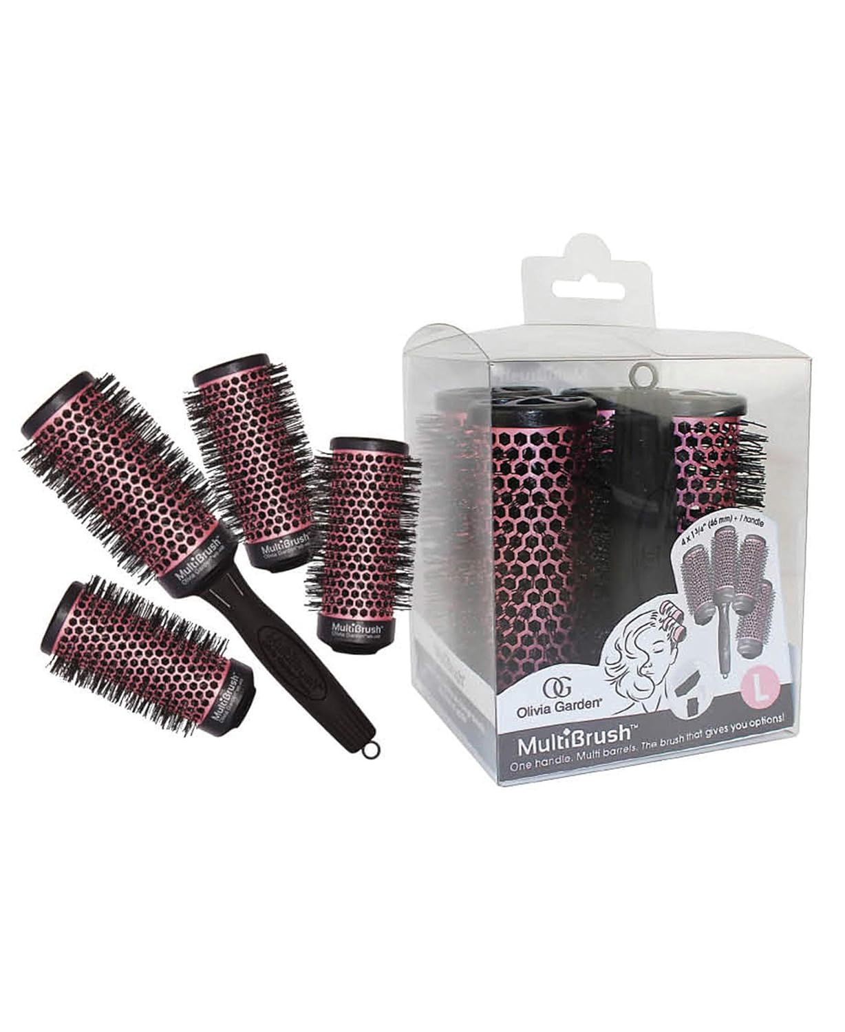 Olivia Garden MultiBrush - Non-Electrical Detachable Thermal Brush with Ceramic Barrel