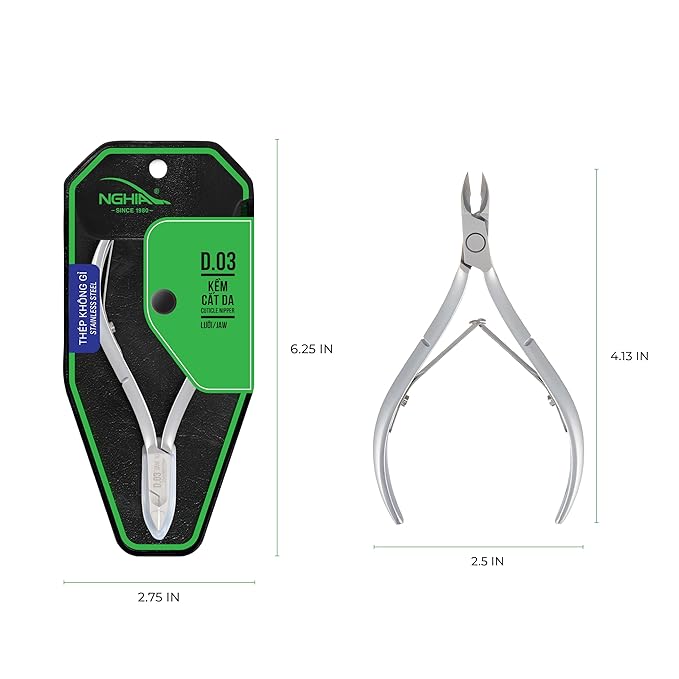 *D.03 Box Stainless Steel Cuticle Nipper- 10pc Lunali Nail Supply