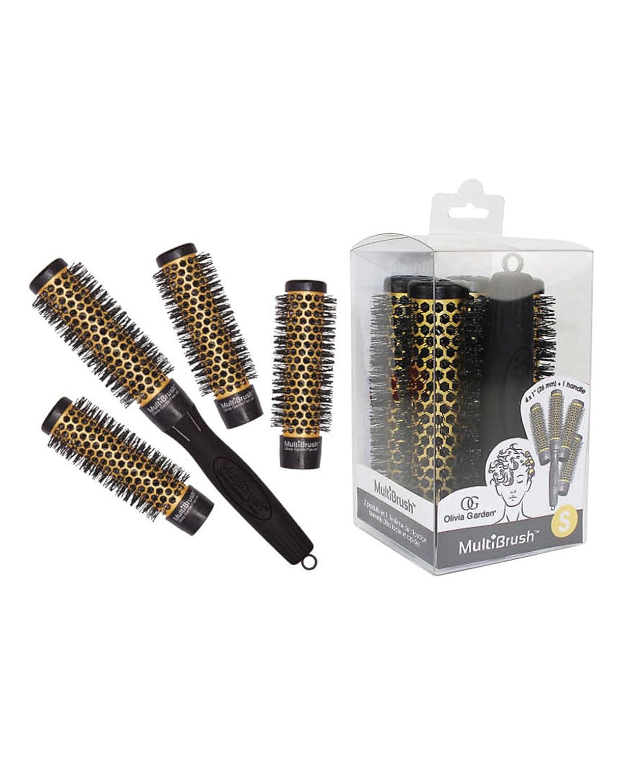 Olivia Garden MultiBrush - Non-Electrical Detachable Thermal Brush with Ceramic Barrel