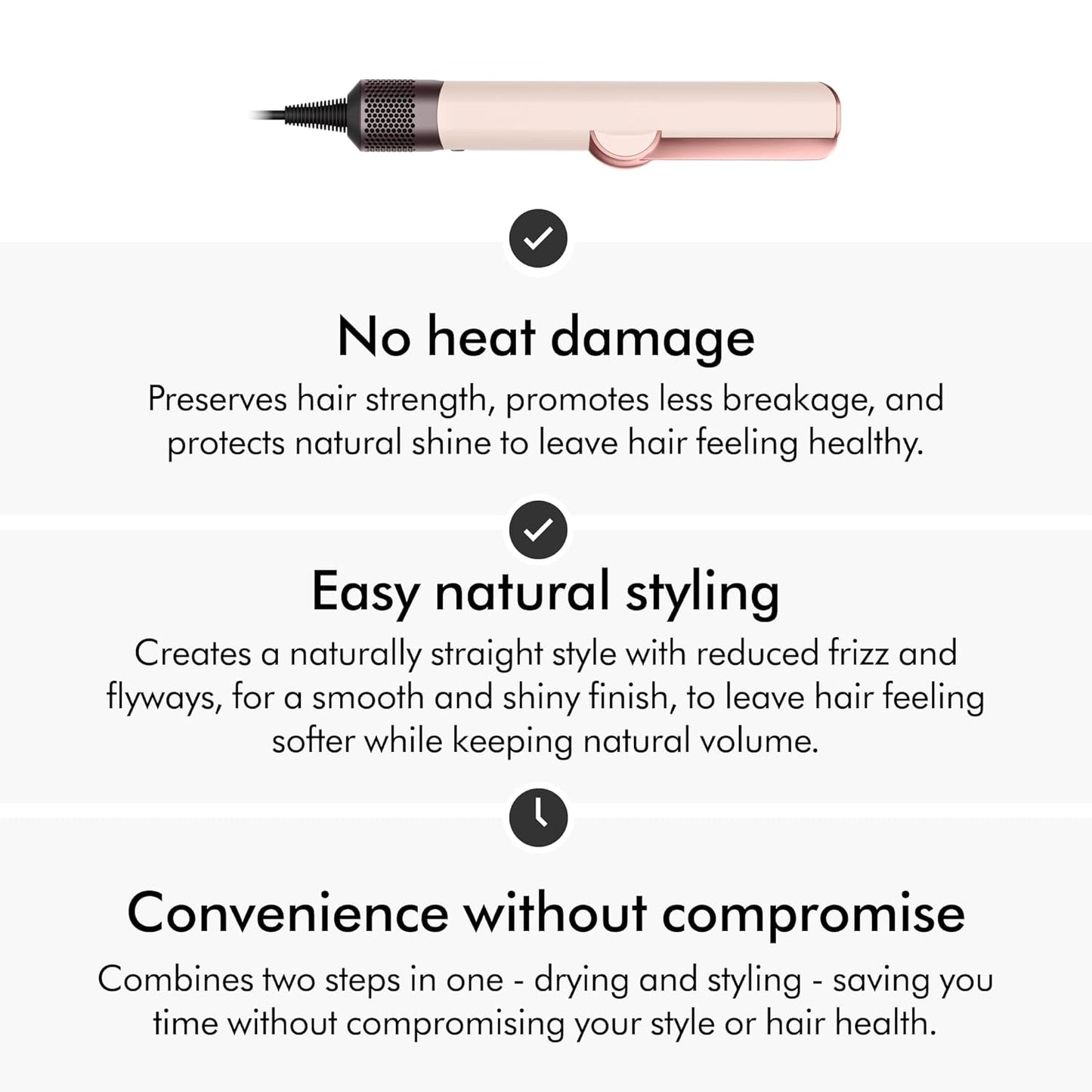 Dyson Airstrait™ Straightener, Wet to Dry Hair Straightener, No Heat Damage, No hot Plates, All Hair Types