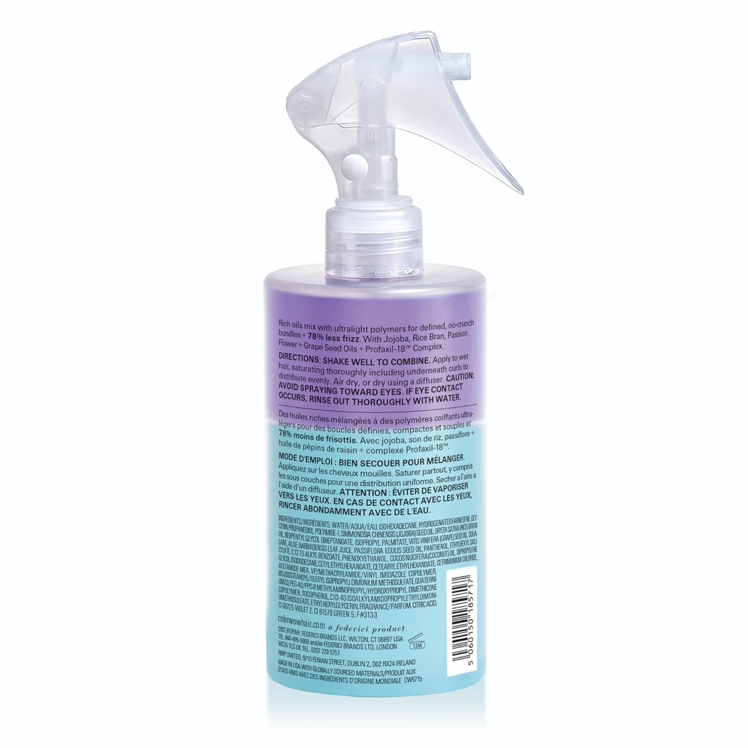 COLOR WOW Curl Wow Shook Mix + Fix Bundling Spray – Shake-to-activate spray combines powerful hydrators + crunch-free polymers for perfectly defined, glossy, frizz-free curls 7DAY'S
