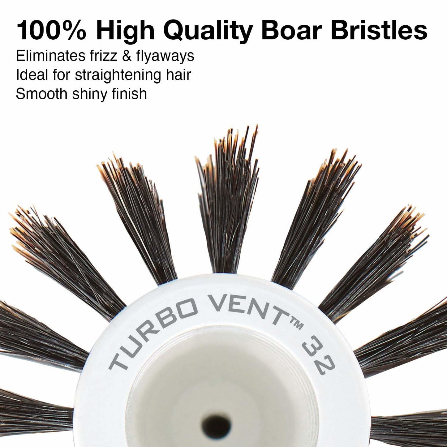 Olivia Garden Ceramic and Ion Turbo Vent 100% Boar Bristle Round Hair Brush CI-BR (4 1/2") The Beauty Box