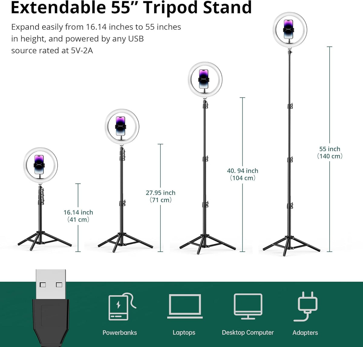 ATUMTEK 10" Ring Light with 55" Tripod Stand, Dimmable LED Selfie Light with Phone Holder & Bluetooth Remote, 3 Color Modes & 10 Brightness Levels for TikTok, Zoom, YouTube, Streaming, Vlogging 7DAY'S