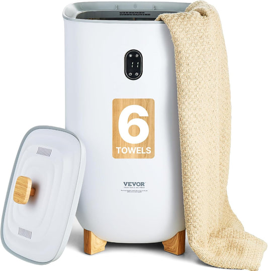 VEVOR Towel Warmers for Bathroom, 35 L Towel Warmer Bucket，Towel Dryer with Auto Shut Off for Spa Fits up to 6 Oversized Towels, Blankets, Clothes, Bathrobes, PJ's and More