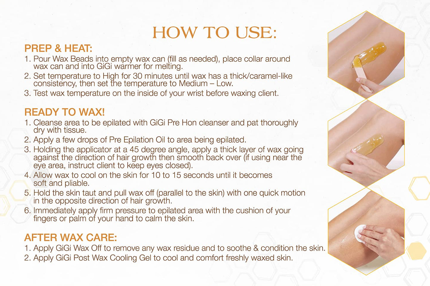 Wax Beads Golden All Purpose Formula 14 oz. Lunali Nail Supply