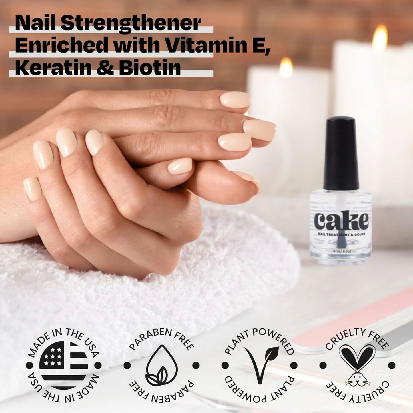 Cake Polish Super Dry Quick Dry Top Coat Nail Polish 0.5 fl oz The Beauty Box