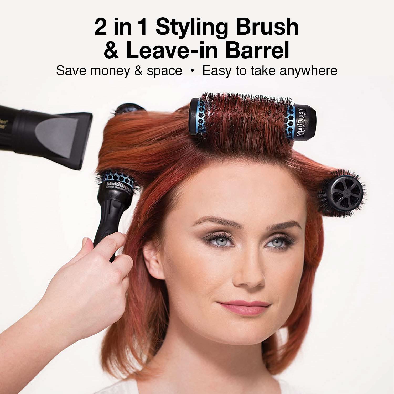 Olivia Garden Multi Brush Detachable Thermal Styling Brush 1 3/8" MB-36B The Beauty Box