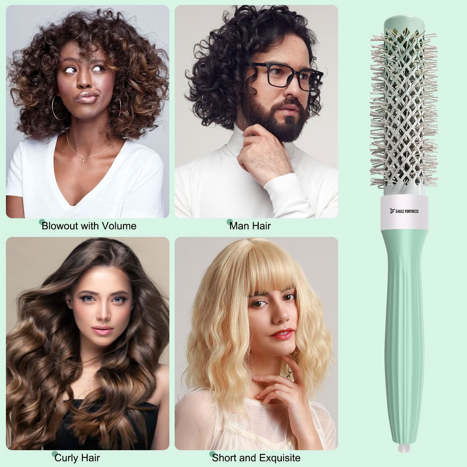 Eagle Fortress Professional Round Hair Brush 0.98 in The Beauty Box