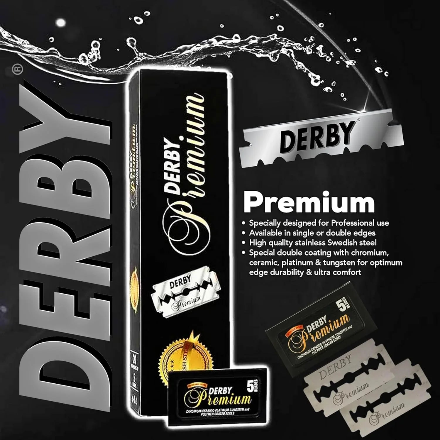 Derby Premium Double Edge Razor Blades - Multipack BarberSets