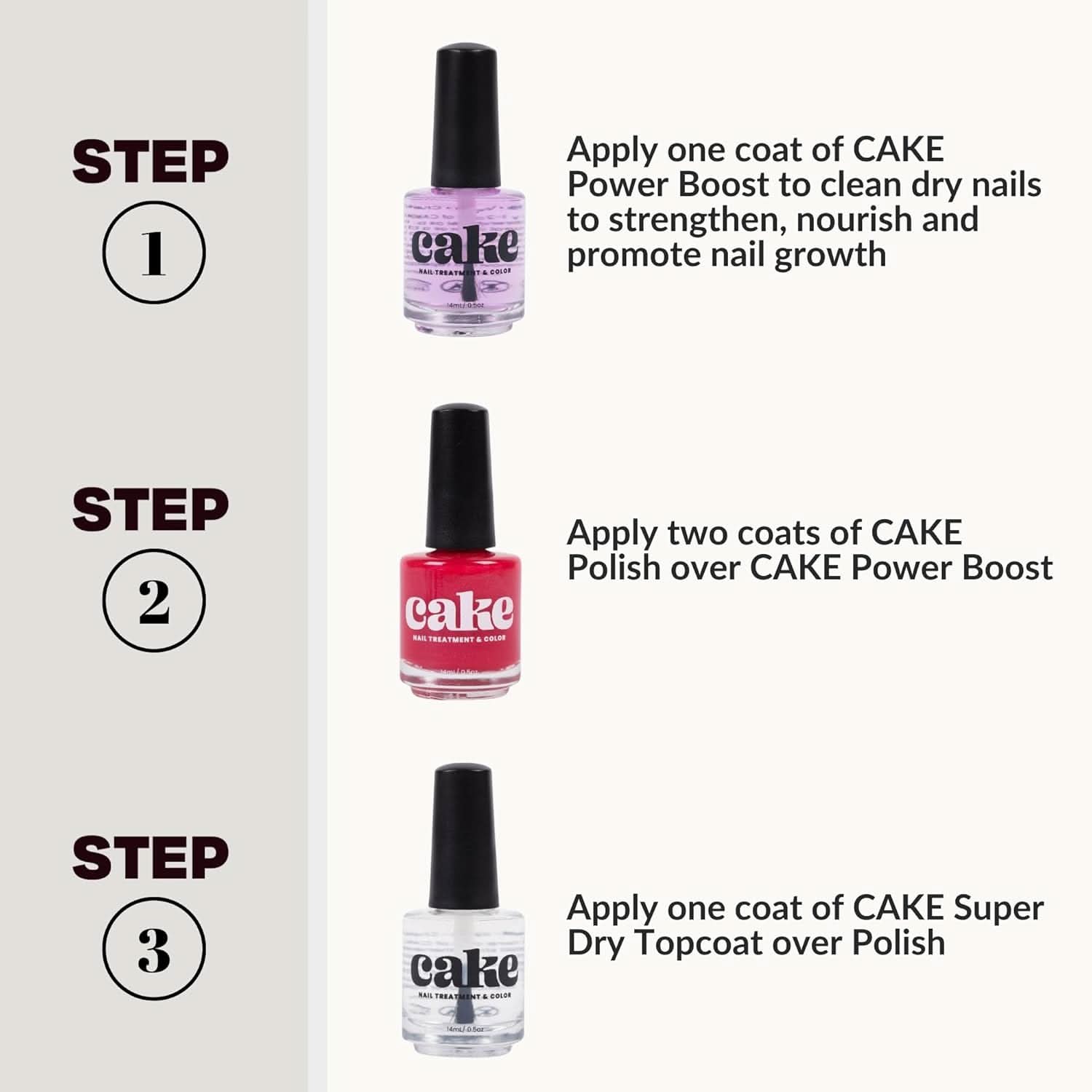 Cake Polish Super Dry Quick Dry Top Coat Nail Polish 0.5 fl oz The Beauty Box