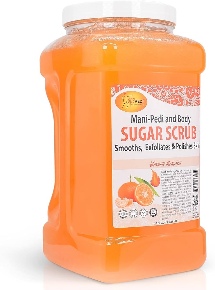 Spa Redi Sugar Scrub - Mandarin 128oz Queen Nails & Beauty Supplies