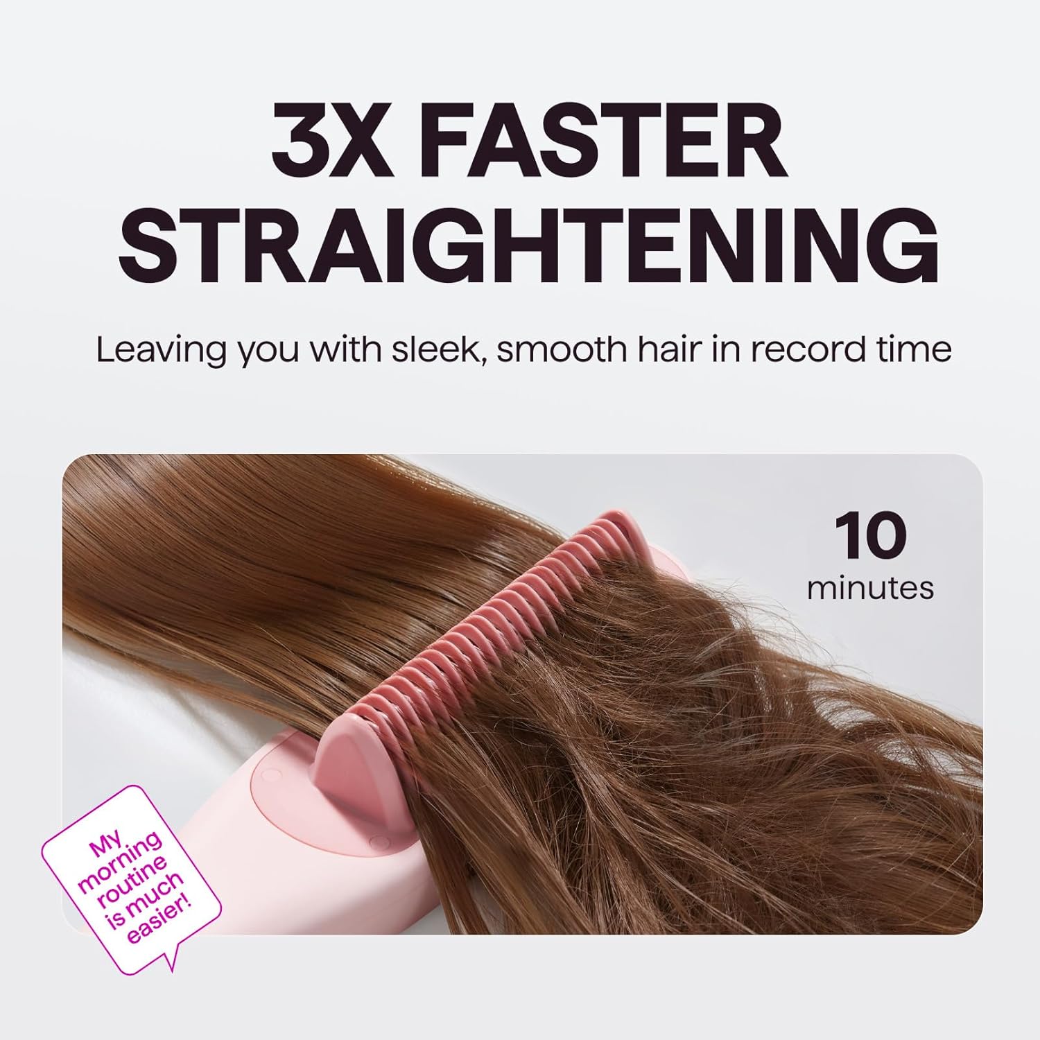 Wavytalk Pro Steam Hair Straightener Brush, Steamline Pro 3 in 1 Straightening Brush, Steam Reduces Damage, Nourishes Hair, and Expedites Straightening 7DAY'S