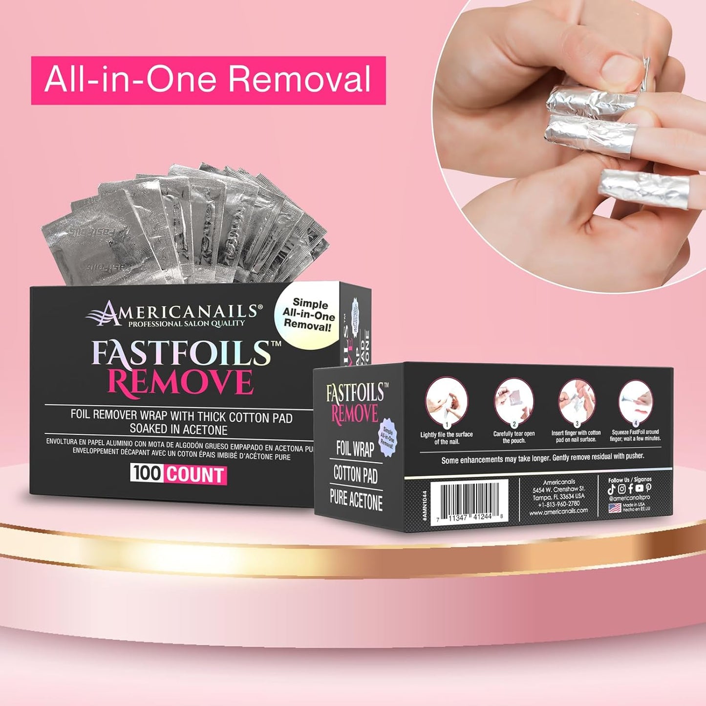Fast Foil Remover - 100ct Lunali Nail Supply