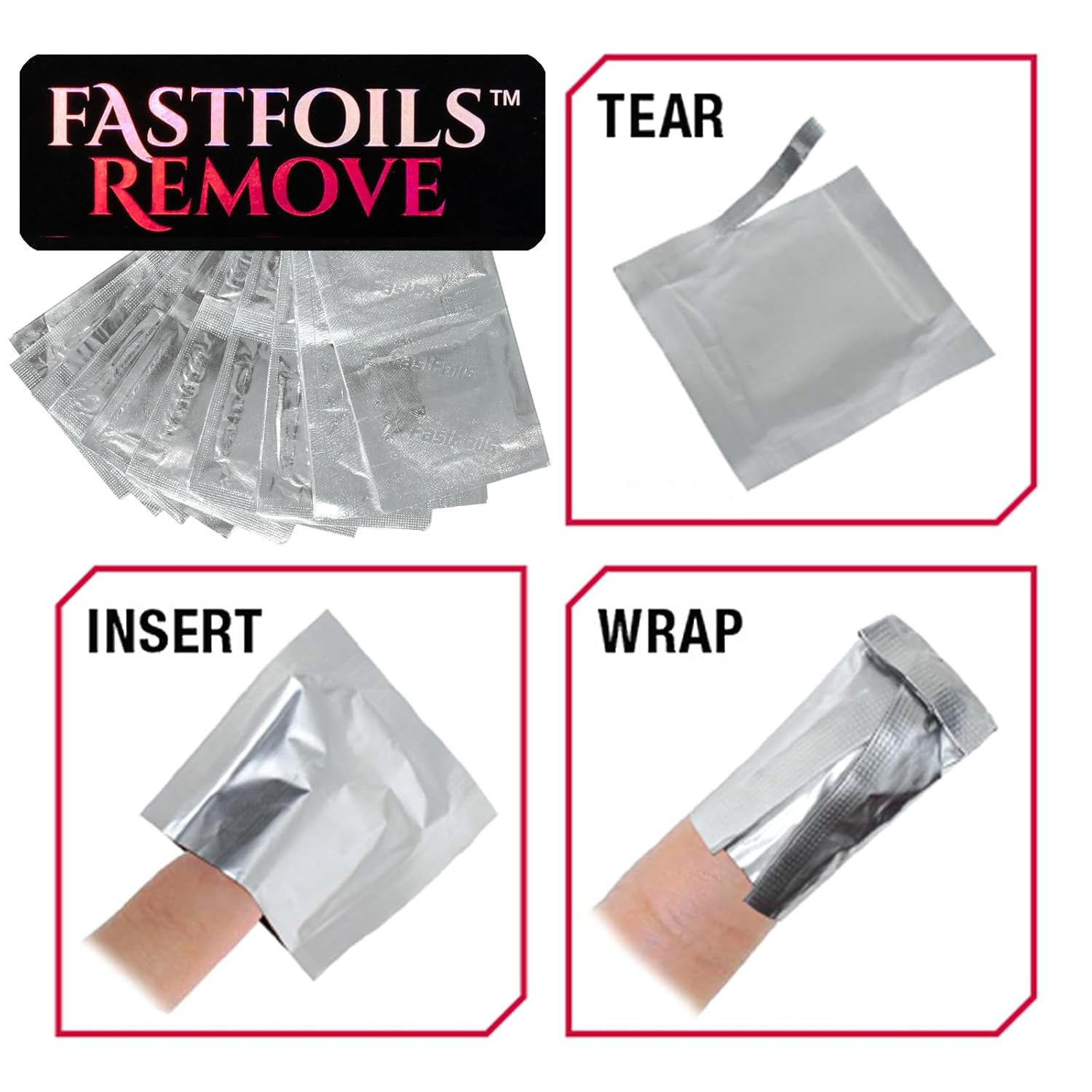 Fast Foil Remover - 100ct Lunali Nail Supply