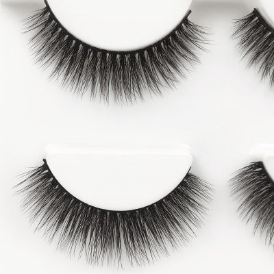 3D mink eyelashes 3 pairs of natural fiber long false eyelashes Elyvora LLC