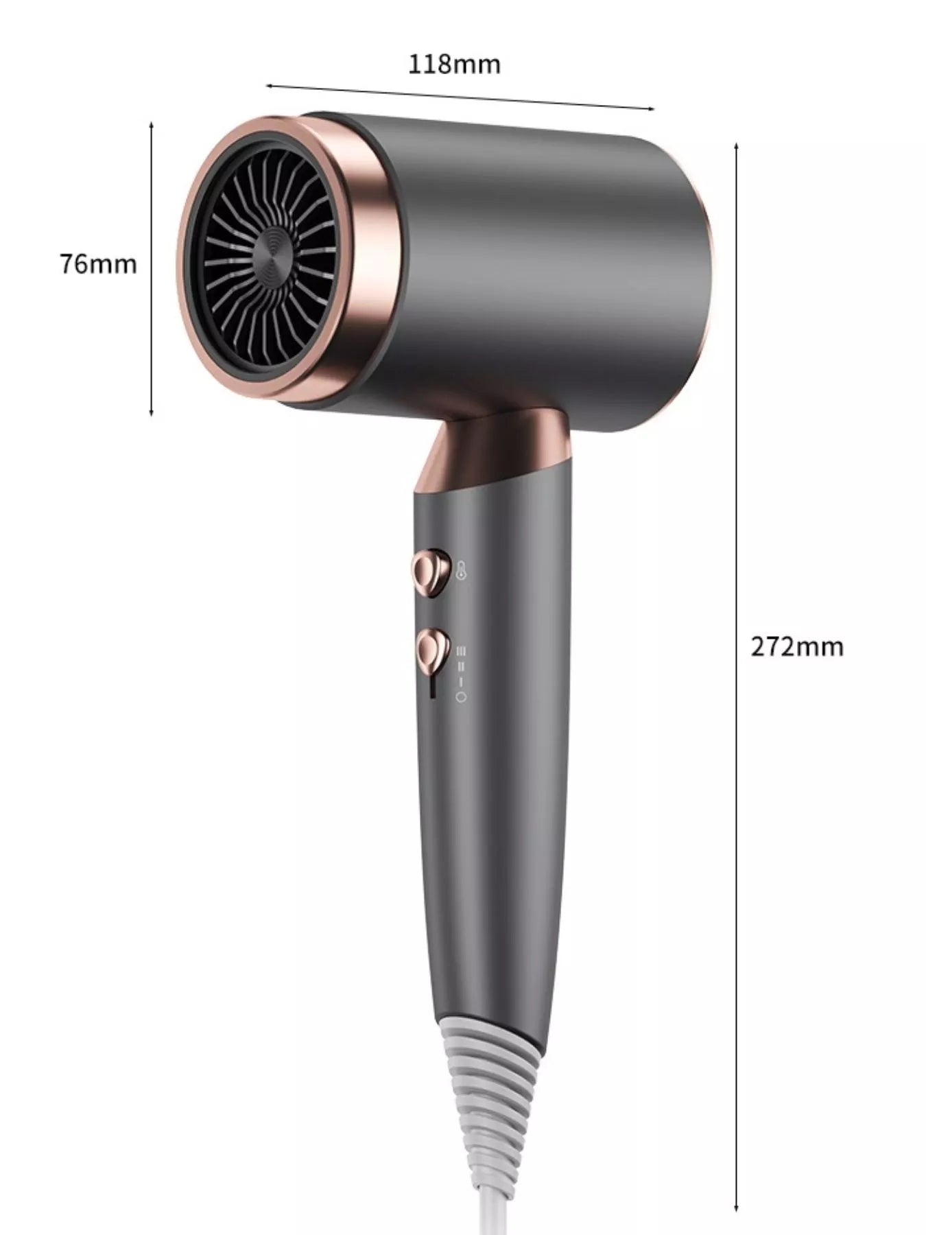Household Hair Dryer with Temperature Control Unique Oils