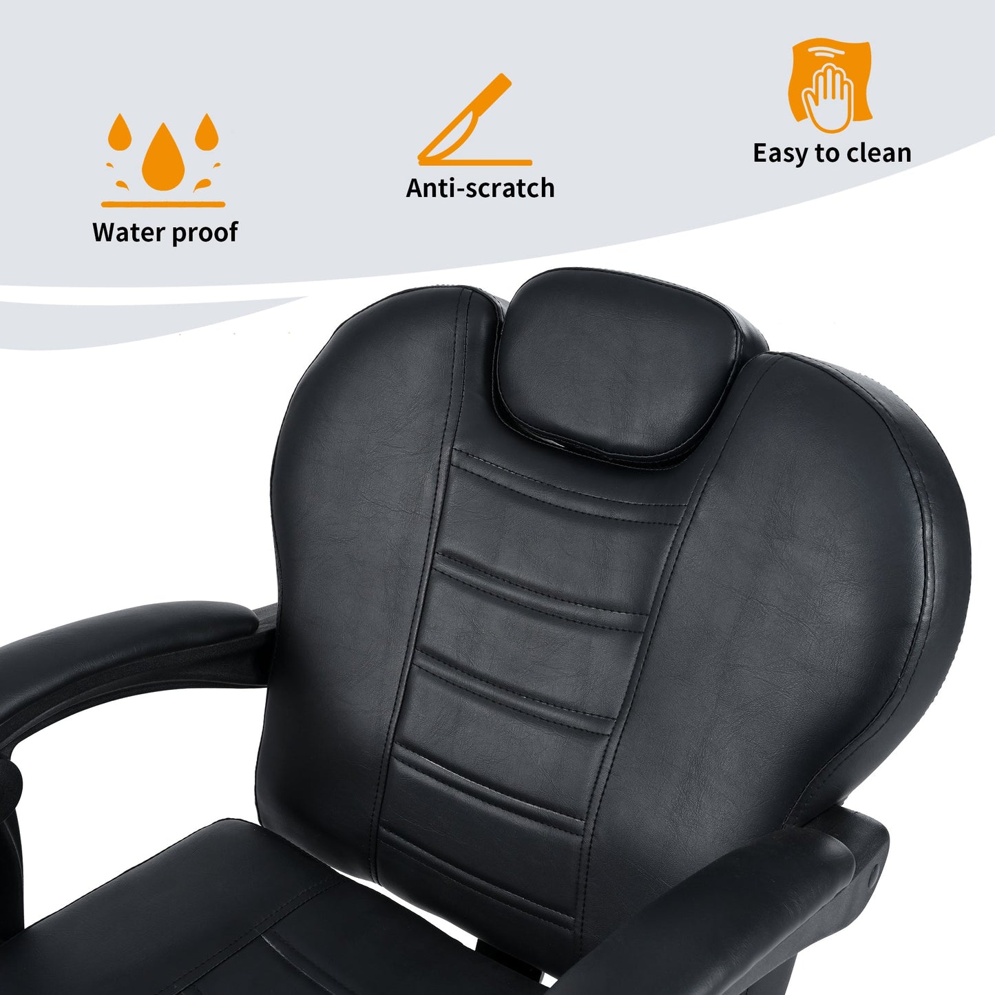 Classic Reclining Barber Chair for Hair Stylist Home Furnishers