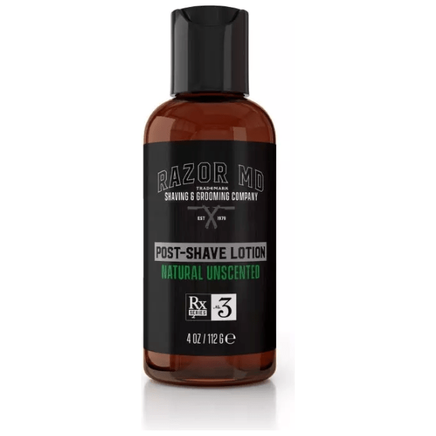 Razor MD Rx Natural Unscented Post Shave Lotion 4 oz Pasteur Pharmacy