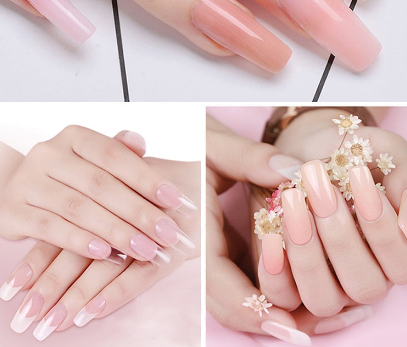 Cross-border Solid-state Extension Glue Matching Piece A Crystal Transparent False Nail 100 Piece Box Nail Extension Glue Noventix
