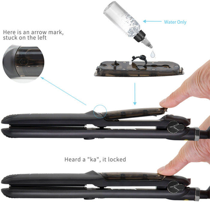Steam Hair Straightener Spray Tourmaline Splint Does Not Hurt Hair Anion Hair Curler Hair Curler And Straightener Dual-use FLIPSTYLEZLLC