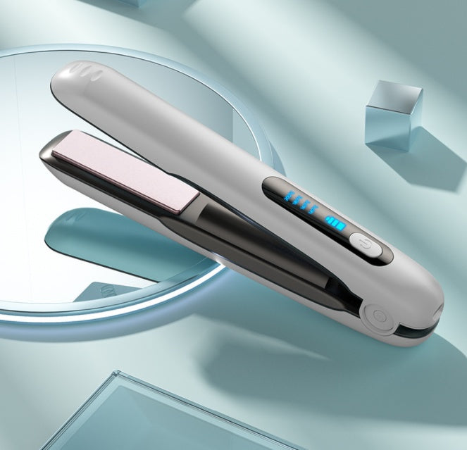 Wireless Hair Straightener Flat Iron Mini 2 IN 1 Roller USB 5000mAh Max 200 Degree Portable Cordless Curler 4 Levels Dry And Wet Uses FLIPSTYLEZLLC