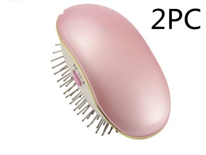 Portable negative ion anti-static straight hair vibration massage comb straight hair comb hair straightener hair comb dry battery FLIPSTYLEZLLC