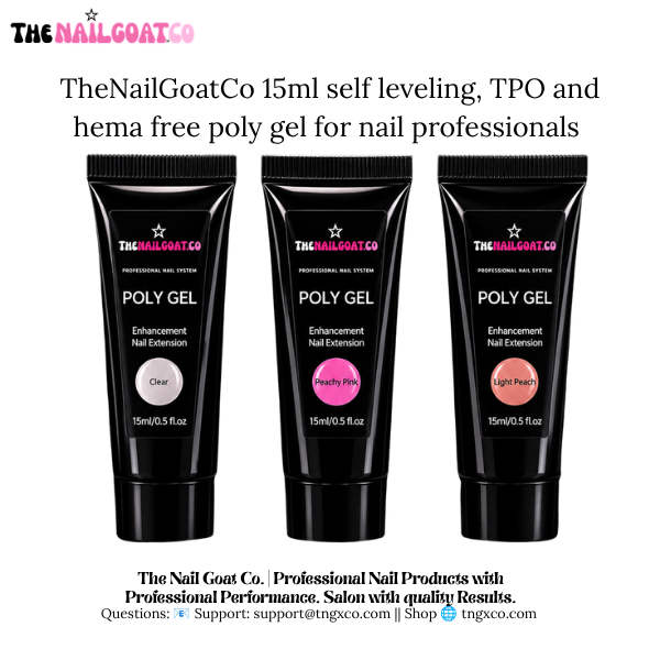 Self-Leveling HEMA/TPO-Free Poly Gel – 0.15 ml / 150 g | TheNailGoatco TheNailGoat.Co