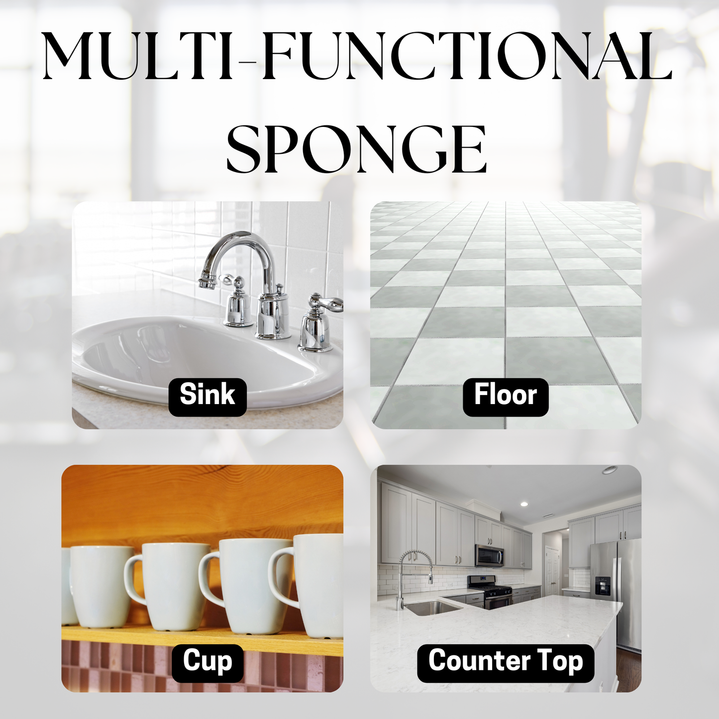 Beard Trimming Catcher Sponge Sink Cleaner Sponge Bathroom Sink Cleaner Highly-Absorbent Sink Sponge Beard Shaving Catcher Reusable Beard Hair Catcher Wet Duster Sponge Barber Supplies Selzalot