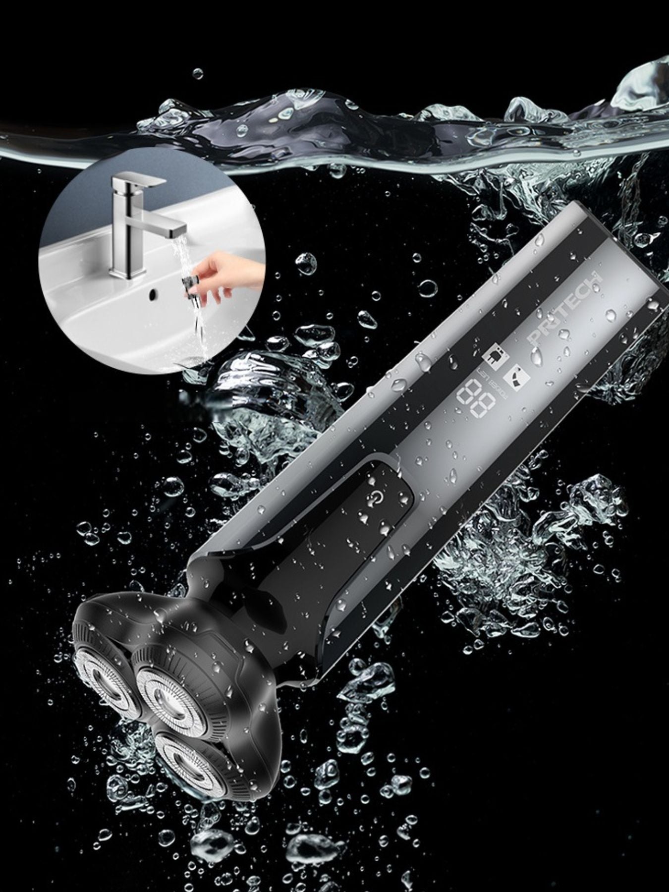 Rotary Rechargeable Electric Shaver and  Nose Hair Trimmer Unique Oils