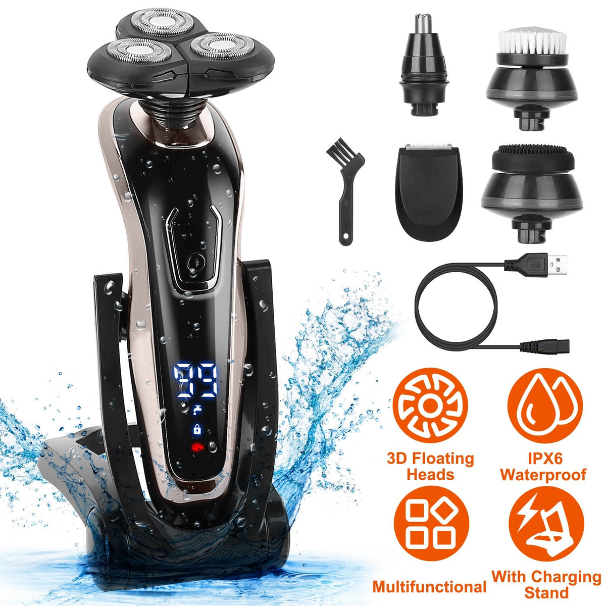 5-In-1 Electric Cordless Razor Shaver Gamba Beauty