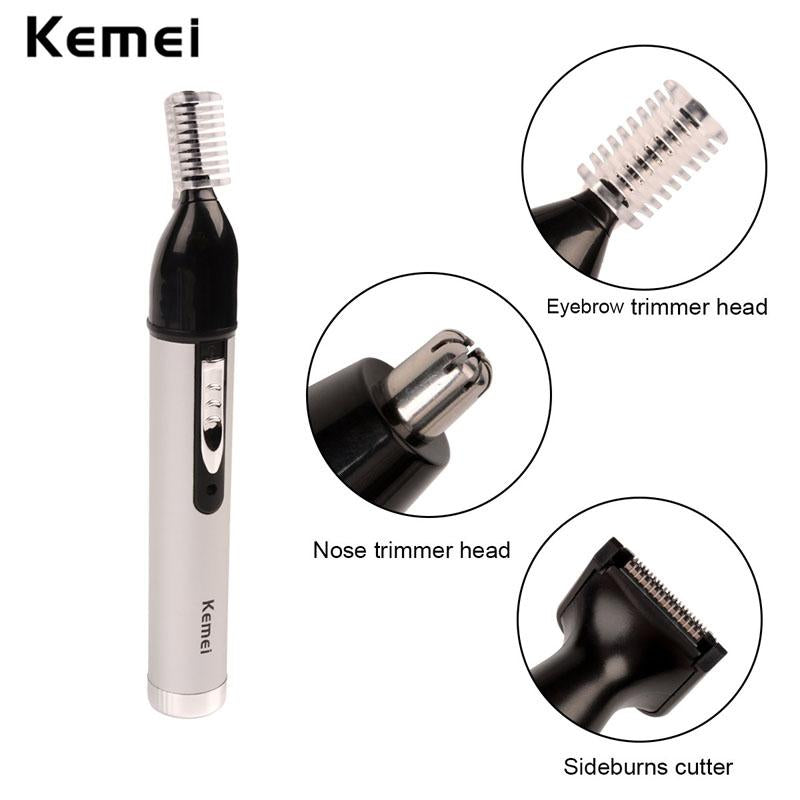 Kemei Fast shaving Men Electric Nose Ear Hair Trimmer Painless Women trimming sideburns eyebrows Beard hair clipper cut Shaver46 American Smart
