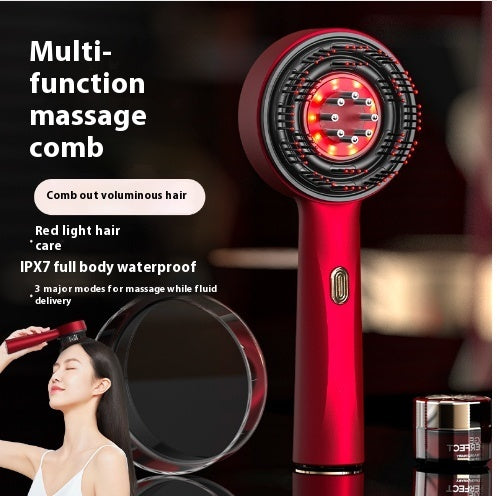 Electric Massage Comb Home Scalp Drain Comb Red Light Anti-slip Hair Care Multi-functional Massage Comb My Store