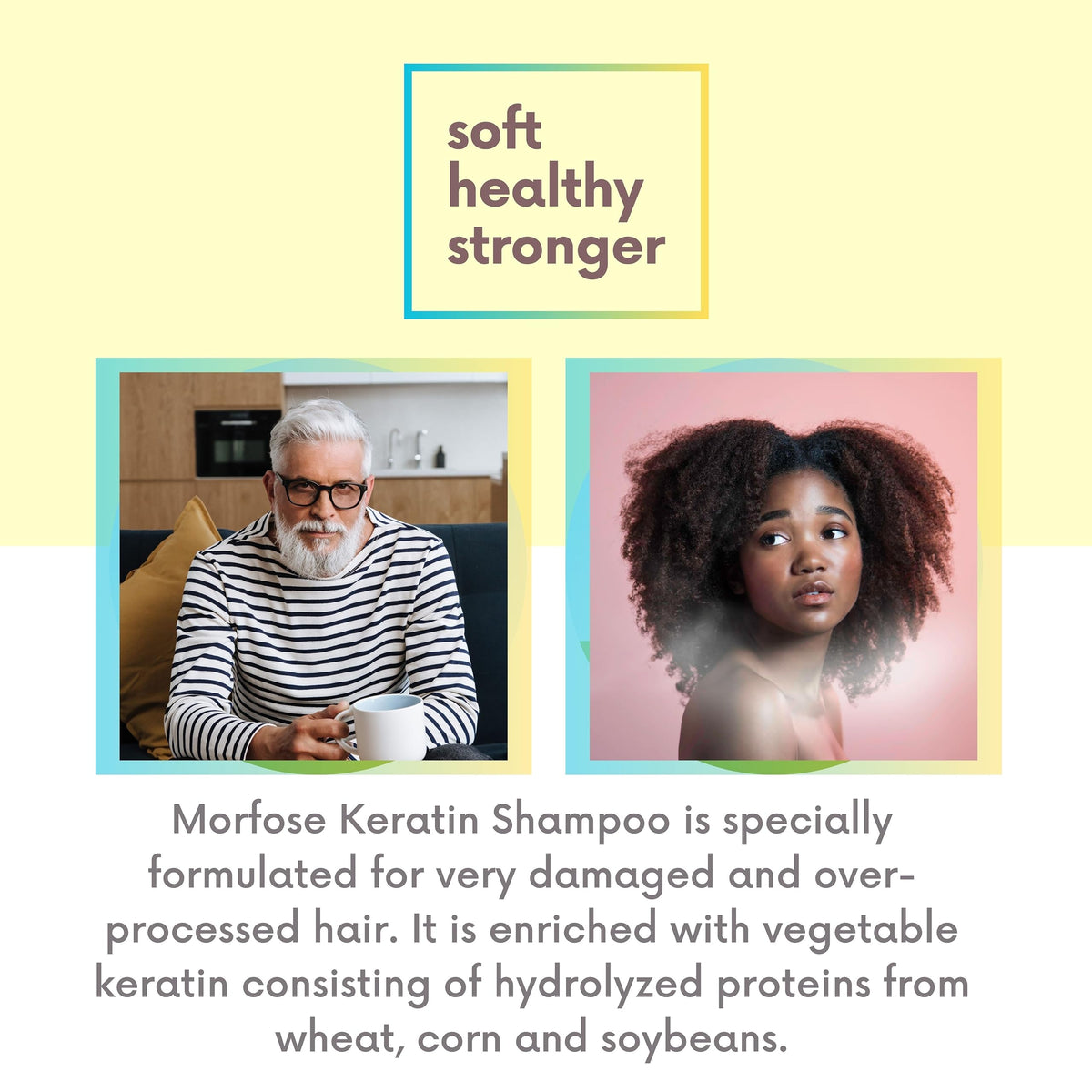 Morfose Keratin Shampoo 33oz - Strengthens and Repairs Hair | 1000 ml Beauty Care Bag