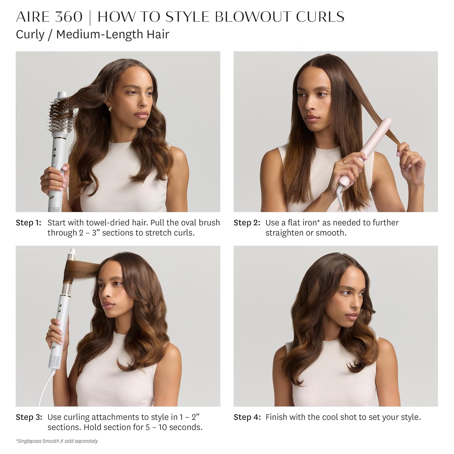 T3 Aire 360 Multi-Styler & Blowout System with Luxe Carrying Case, Rapid Drying Hair Dryer, Ceramic Curling Attachments, Oval Brush & Drying Concentrator | Blowouts & Long-Lasting Curls