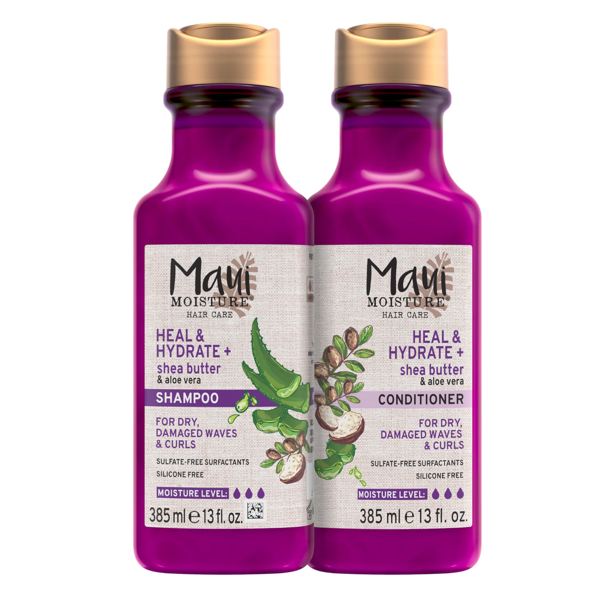 Maui Moisture Strength & Length Agave Conditioner 385ml - Nourishing Aloe Vera Hair Care for Damaged Hair Beauty Care Bag