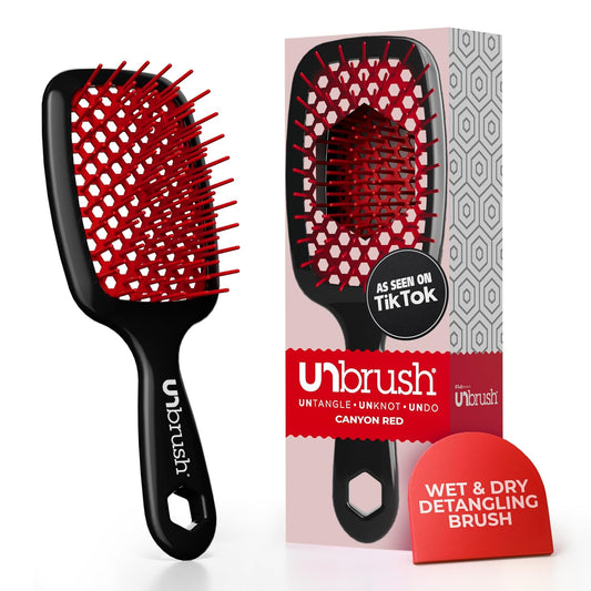 UNbrush DETANGLING BRUSH - RED N.O.S. Barber Supply