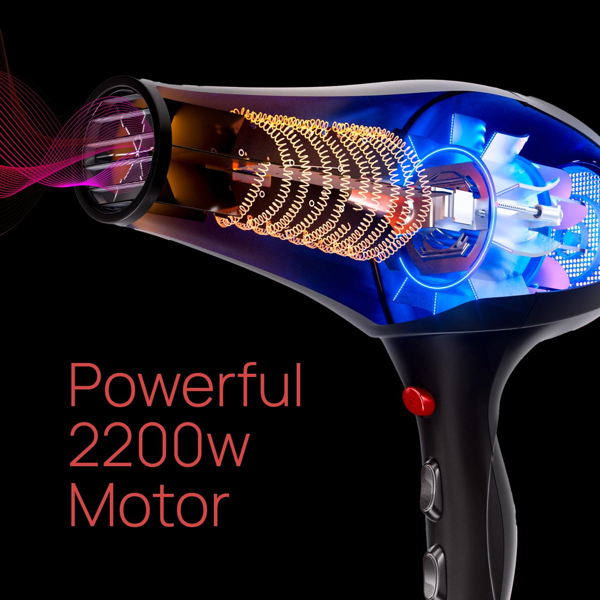 Professional Ionic Hair Dryer, 2200W, Lightweight Take It or Leave It