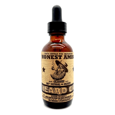 Honest Amish Classic Beard Oil bottle 2 oz Pasteur Pharmacy