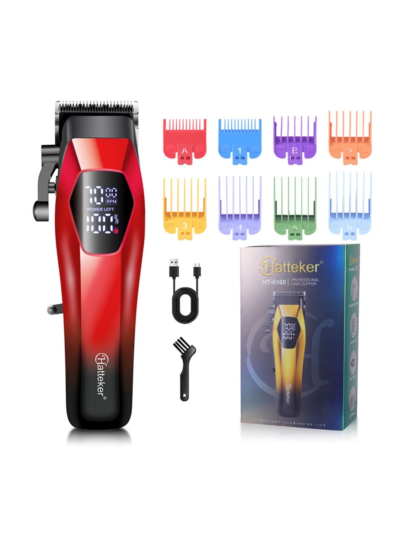 Cordless Hair Clipper with LED Display Unique Oils