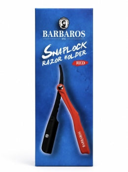BARBAROS SNAPLOCK RAZOR HOLDER - RED N.O.S. Barber Supply