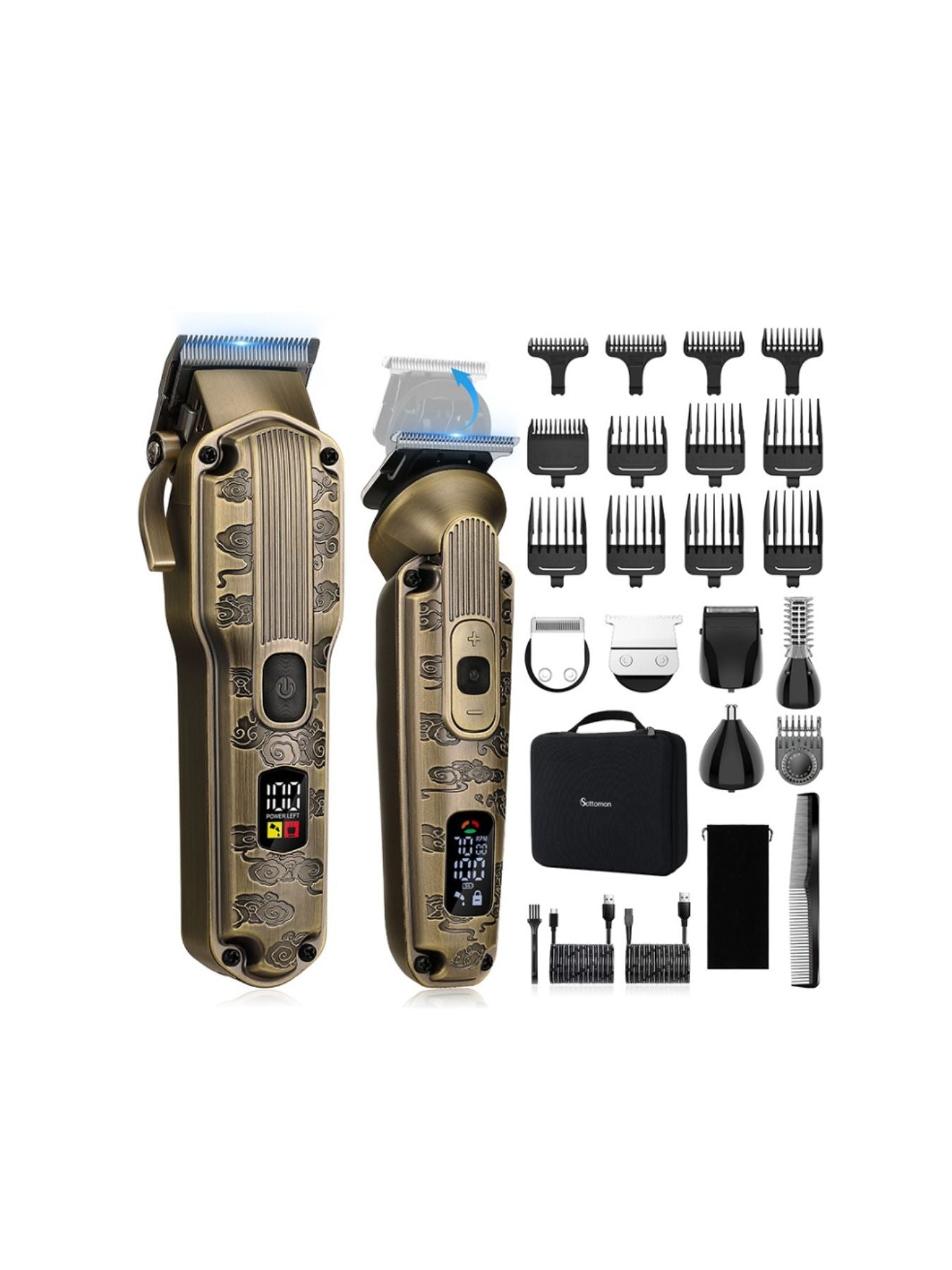 LED Display Hair Clipper Unique Oils