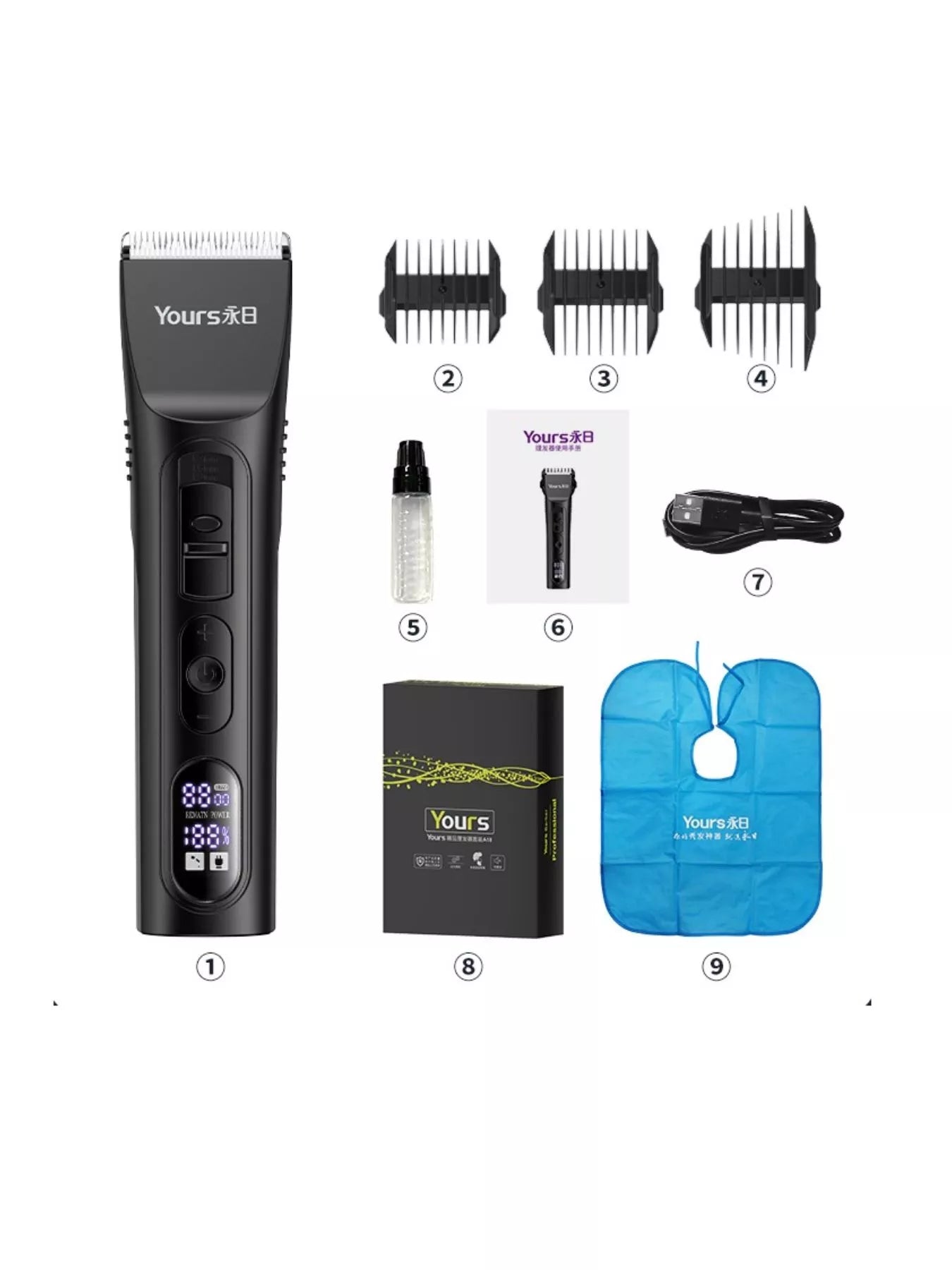 Rechargeable Hair Clipper Unique Oils