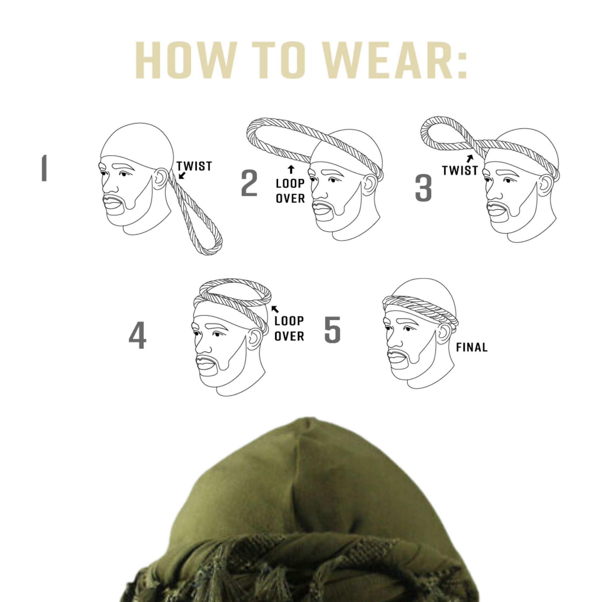 Mr. Durag Silky Spandex Crown Turban with Tassels Large / X-Large, 1 Count, Assorted Colors Annie International, Inc.