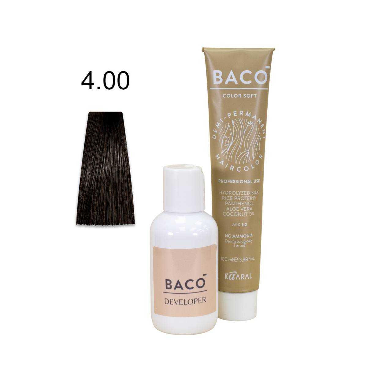 BACO Color & Developer Duo LV 4 Medium Brown Hairs Talent's E-Shop