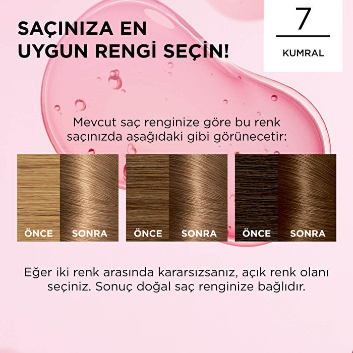 L'Oreal Paris Excellence Creme Hair Color 7 Light Brown - Rich Color Beauty Care Bag