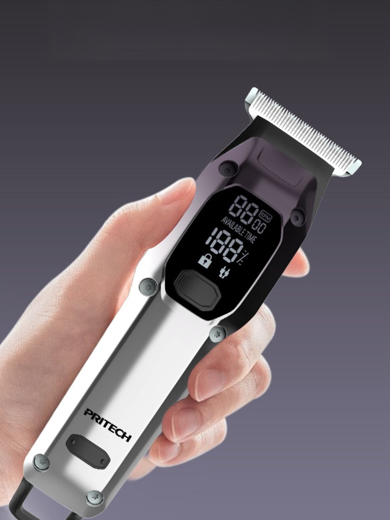 Cordless Hair Clipper with LED Display Unique Oils