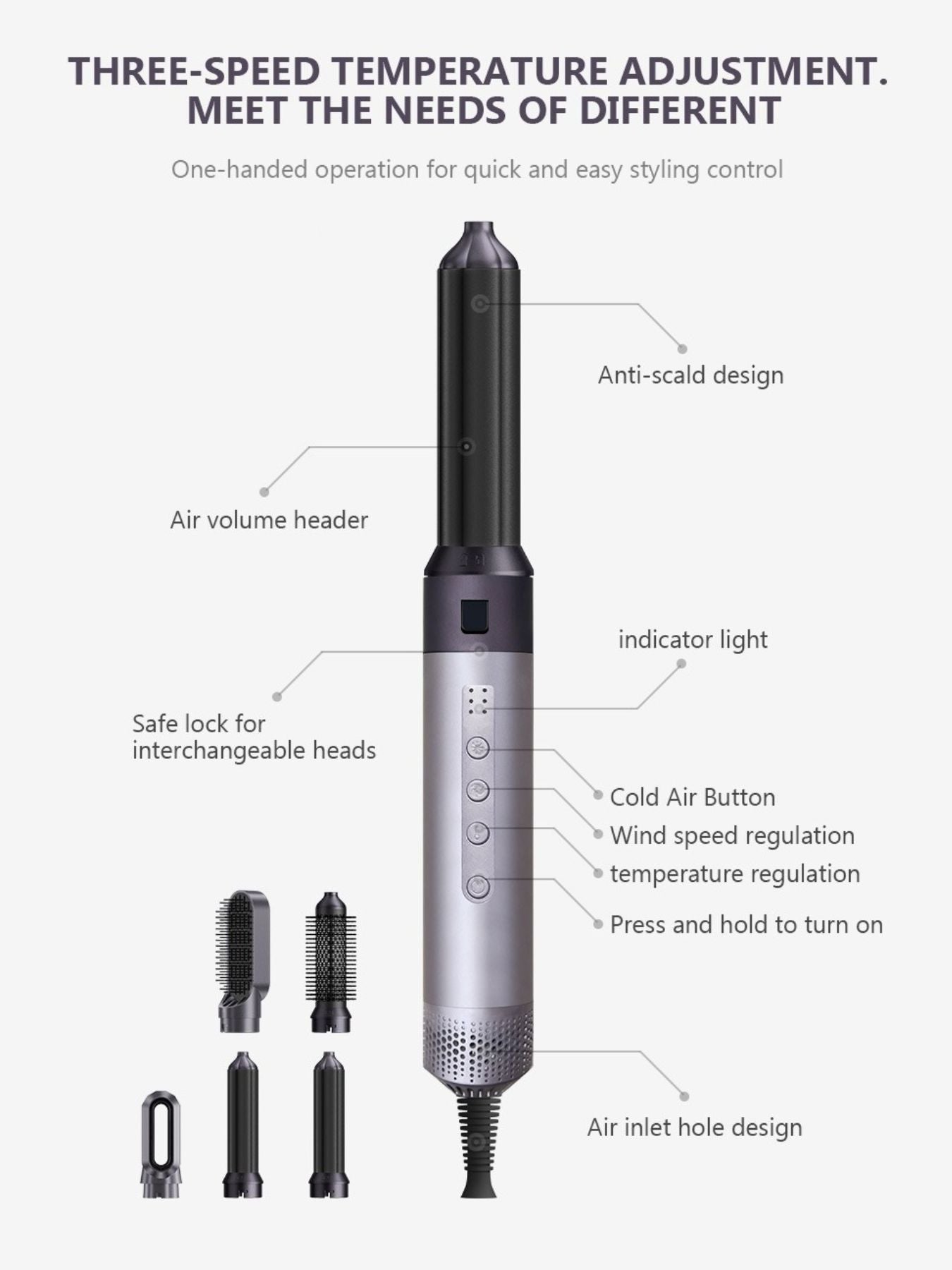 5-in-1 Hot Air Brush Unique Oils