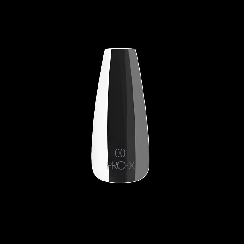 PRO-X Soft Gel Nail Tips 15 - Natural Coffin Long - 14 Sizes | 600pc Lunali Nail Supply